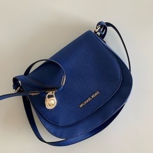 Michael Kors Blue Hamilton Large Crossbody